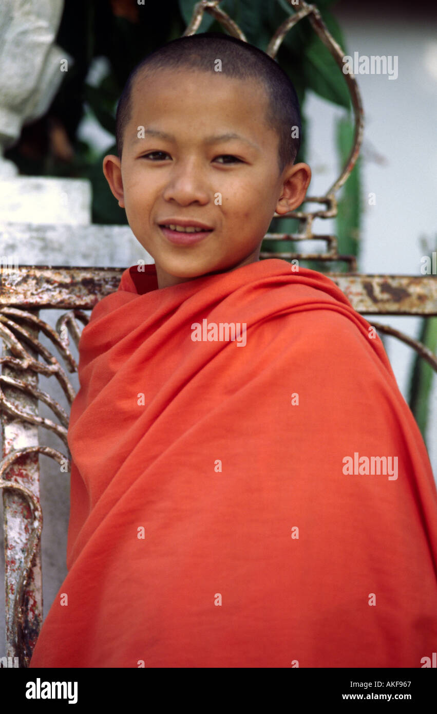 Neuling Mönch Luang Prabang Laos Stockfoto