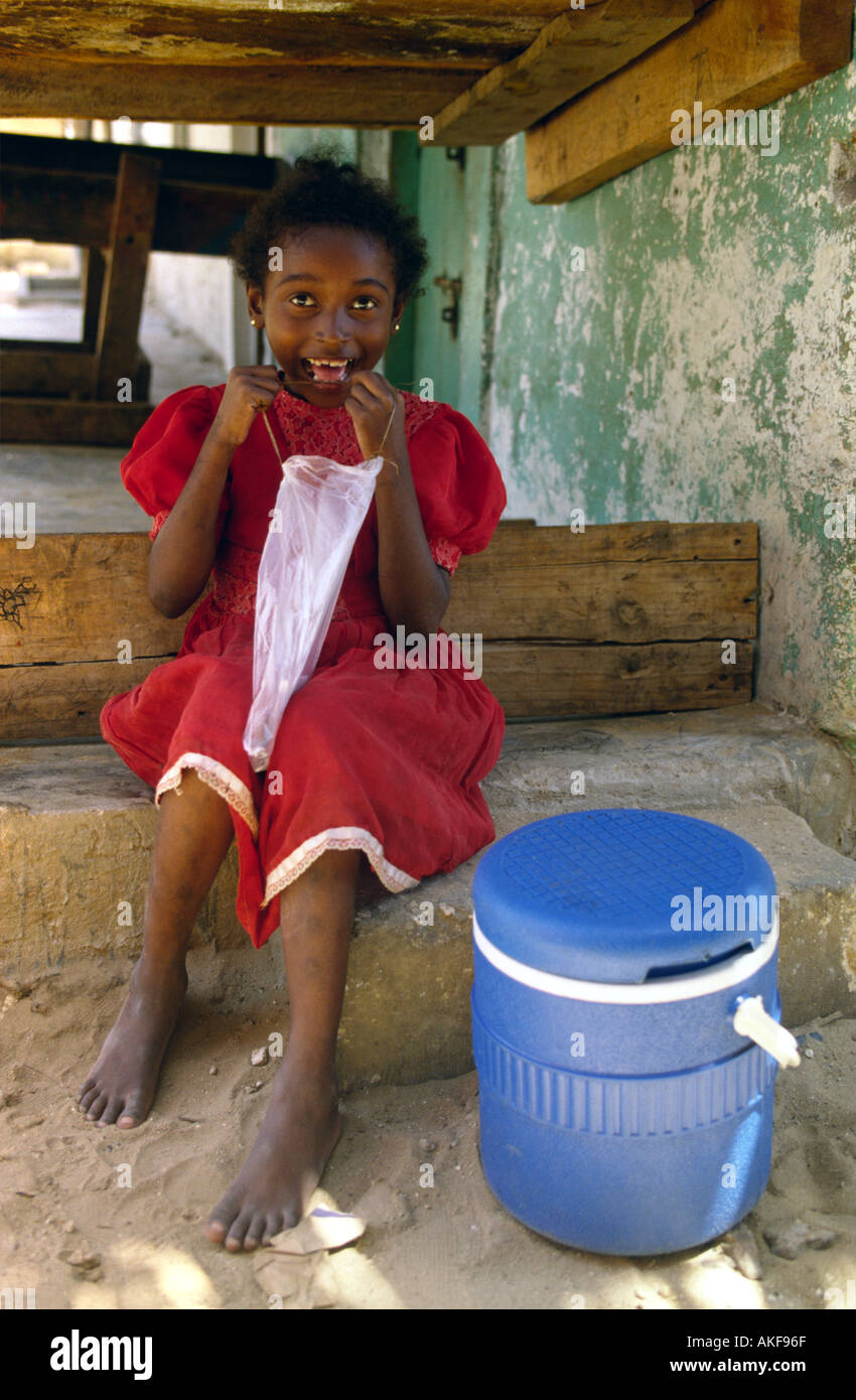 Junges Mädchen Lamu, Kenia Stockfoto