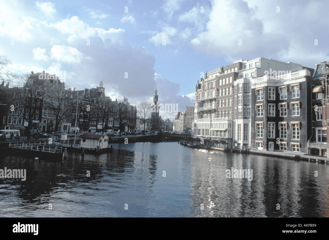 Amsterdamer Grachten Stockfoto