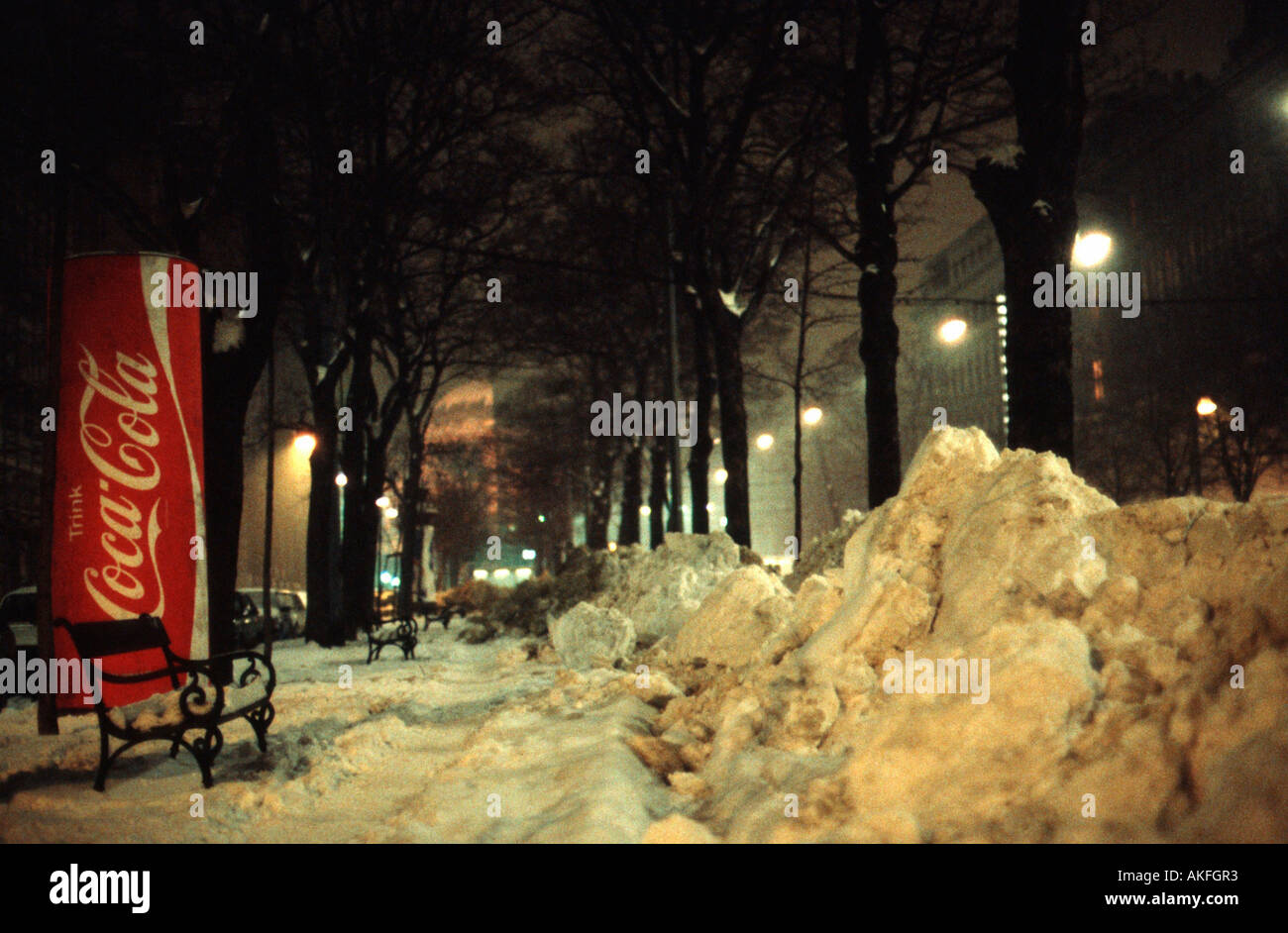 Winter in der Stadt Stockfoto