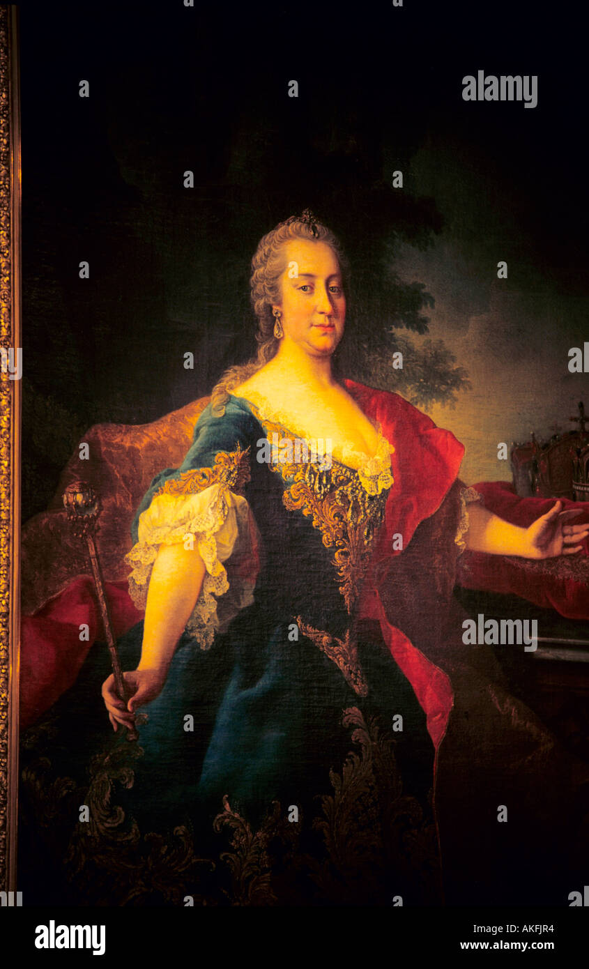 Schloss Schönbrunn, Gemälde in Den Kaiserappartements Stockfoto