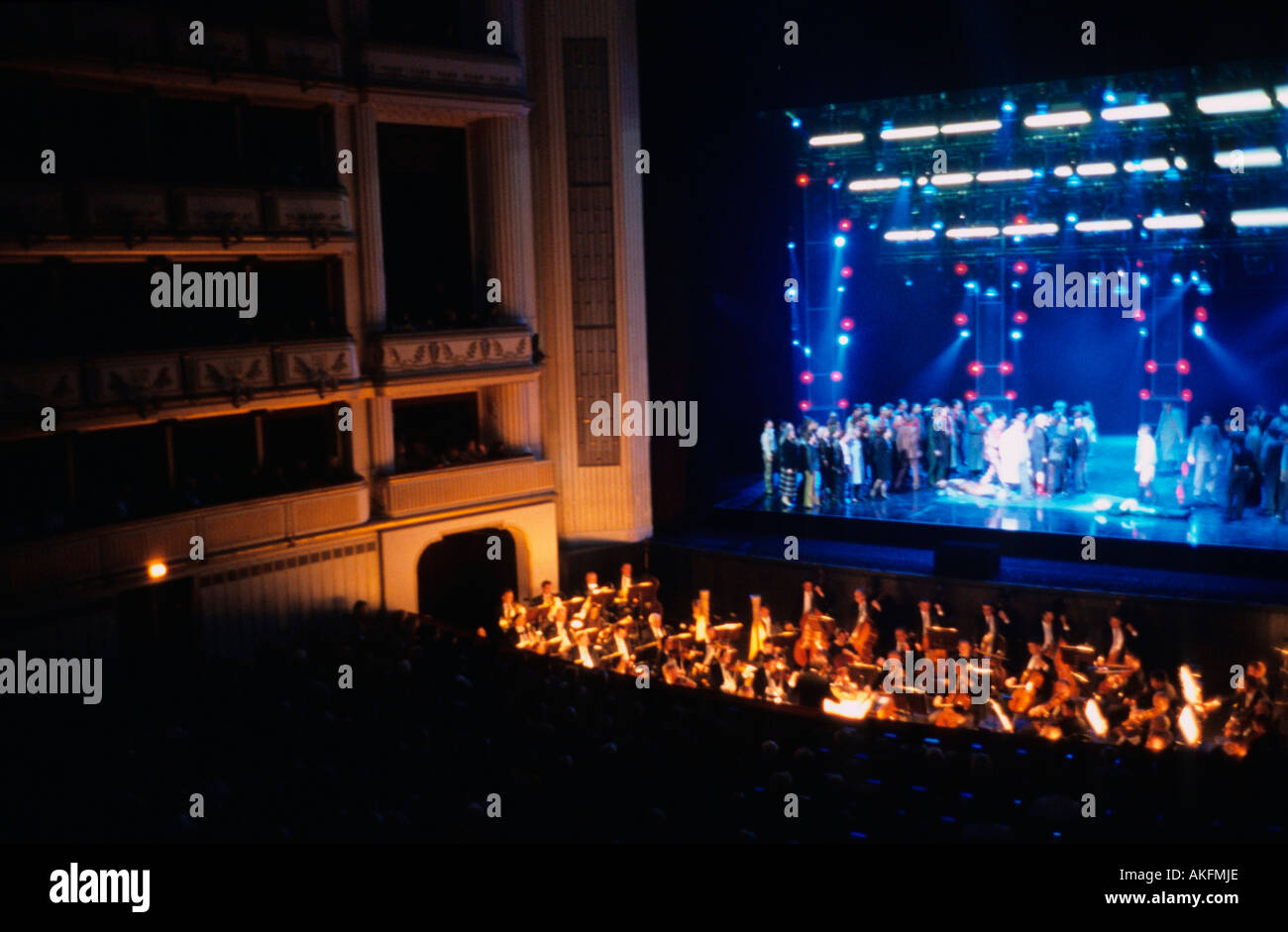 Österreich, Wien i., Opernring, Staatsoper, Innenansicht, Aufführung von "Romeo et Juliet" Stockfoto