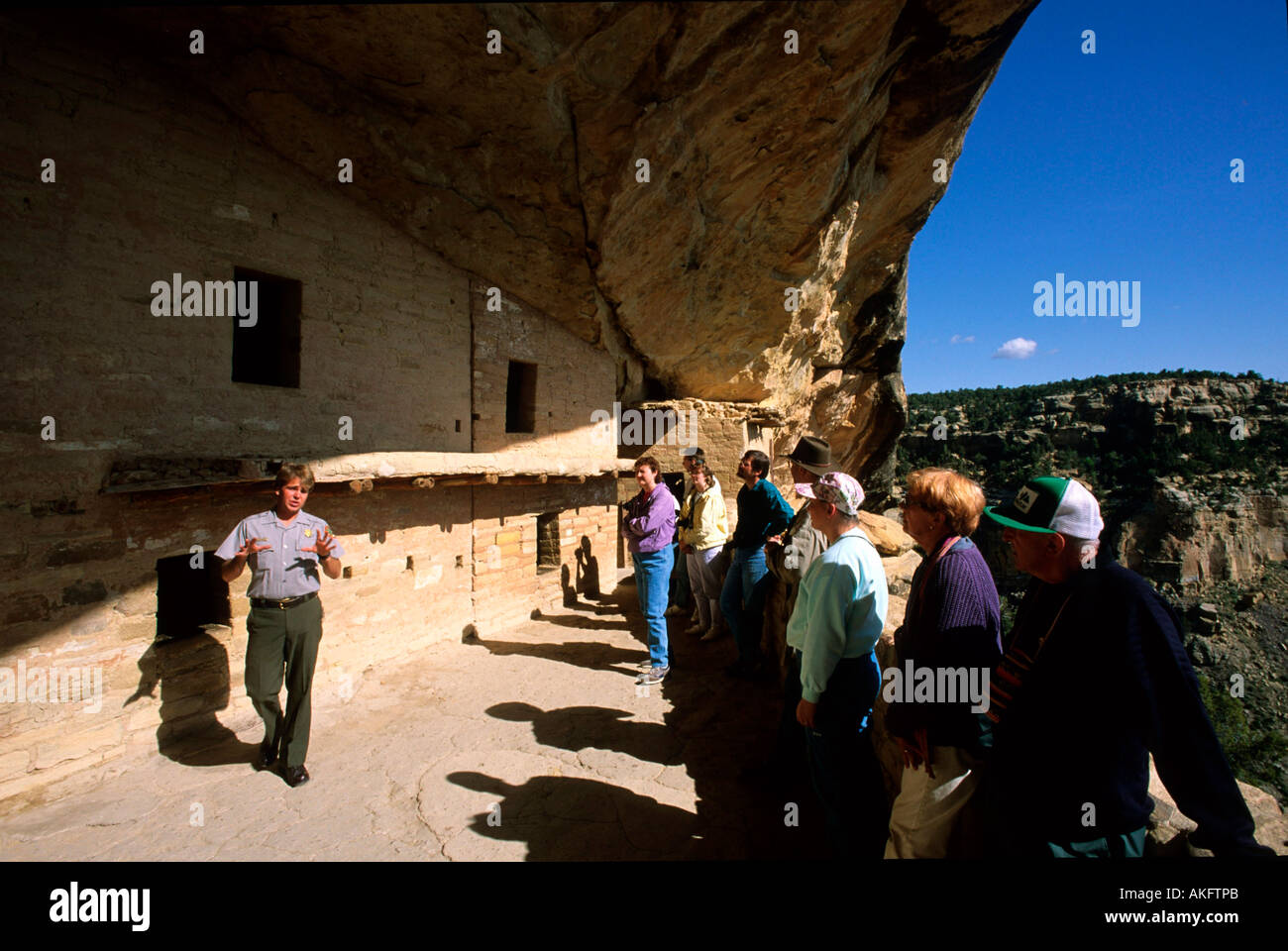 USA, Colorado, Mesa Verde Nationalpark, Balcony House Stockfoto