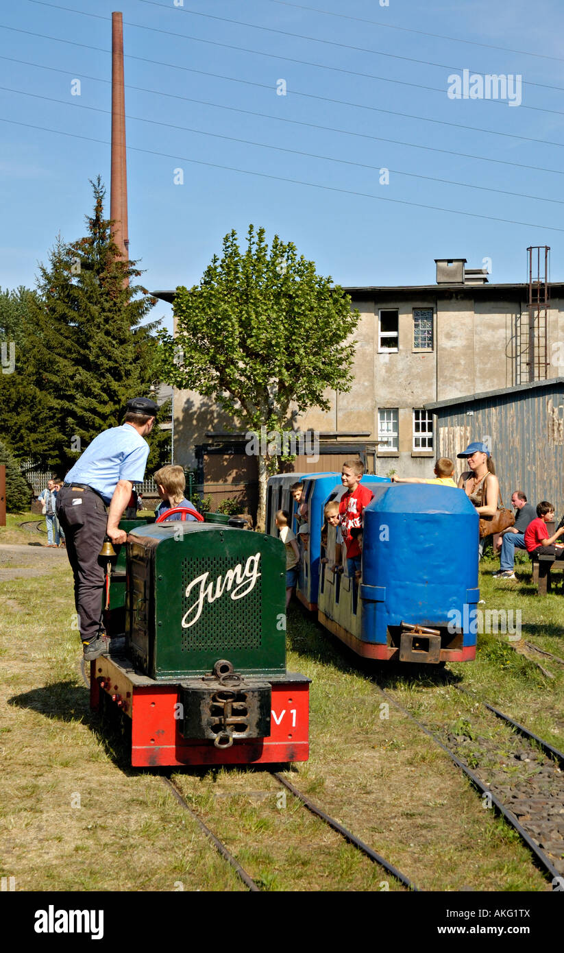 Die Betriebsform (Bereich Eisenbahn) in Bochum-Dahlhausen Eisenbahnmuseum, Deutschland. Stockfoto