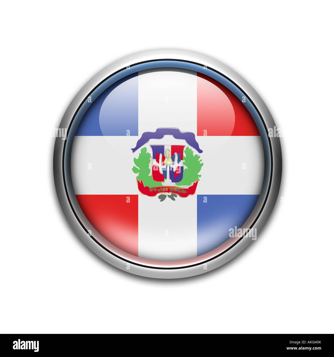 Flagge der Dominikanischen Republik Stockfoto