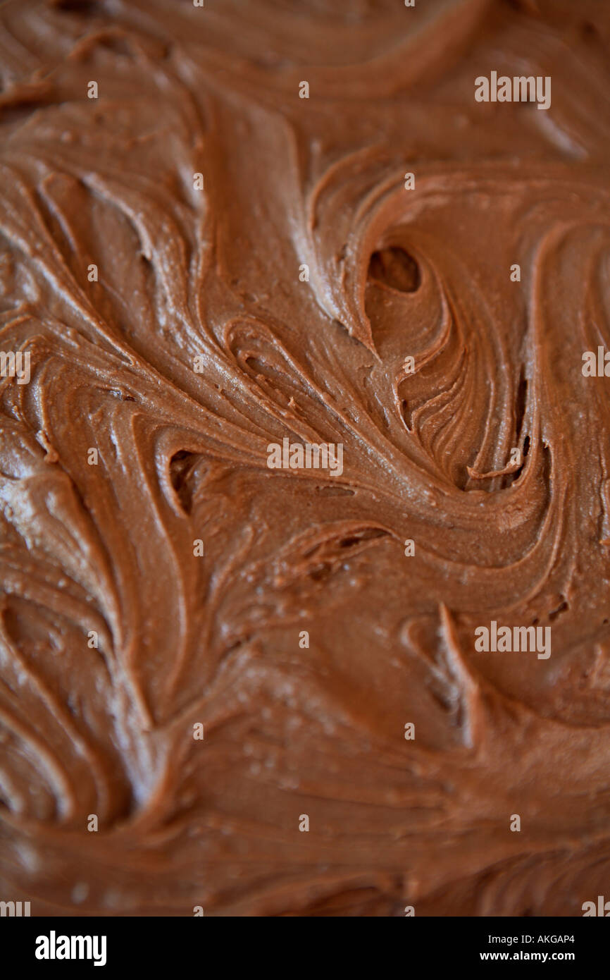 Schokolade Zuckerguss Detail Stockfoto