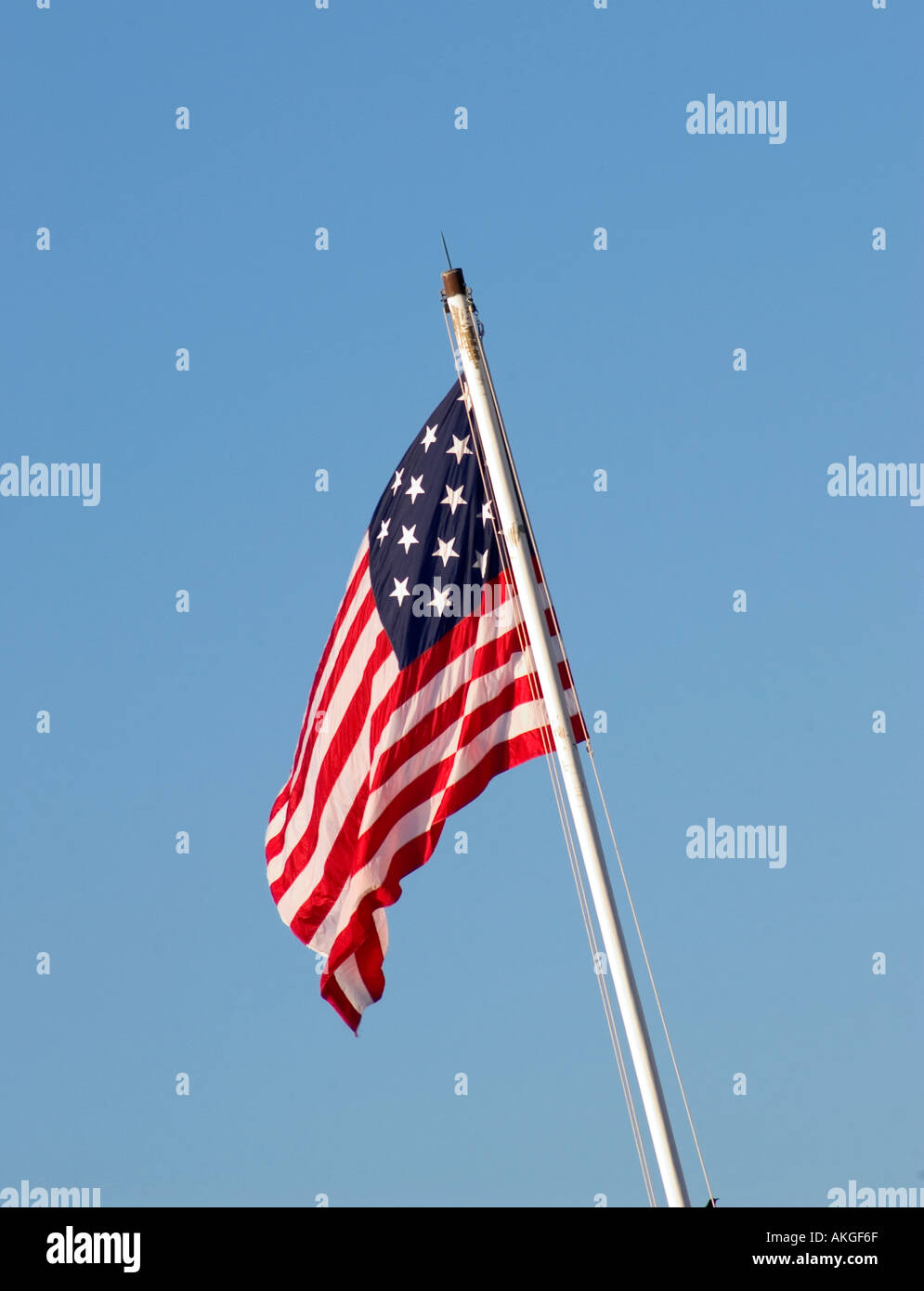 Frühe amerikanische Flagge. usa Stockfoto