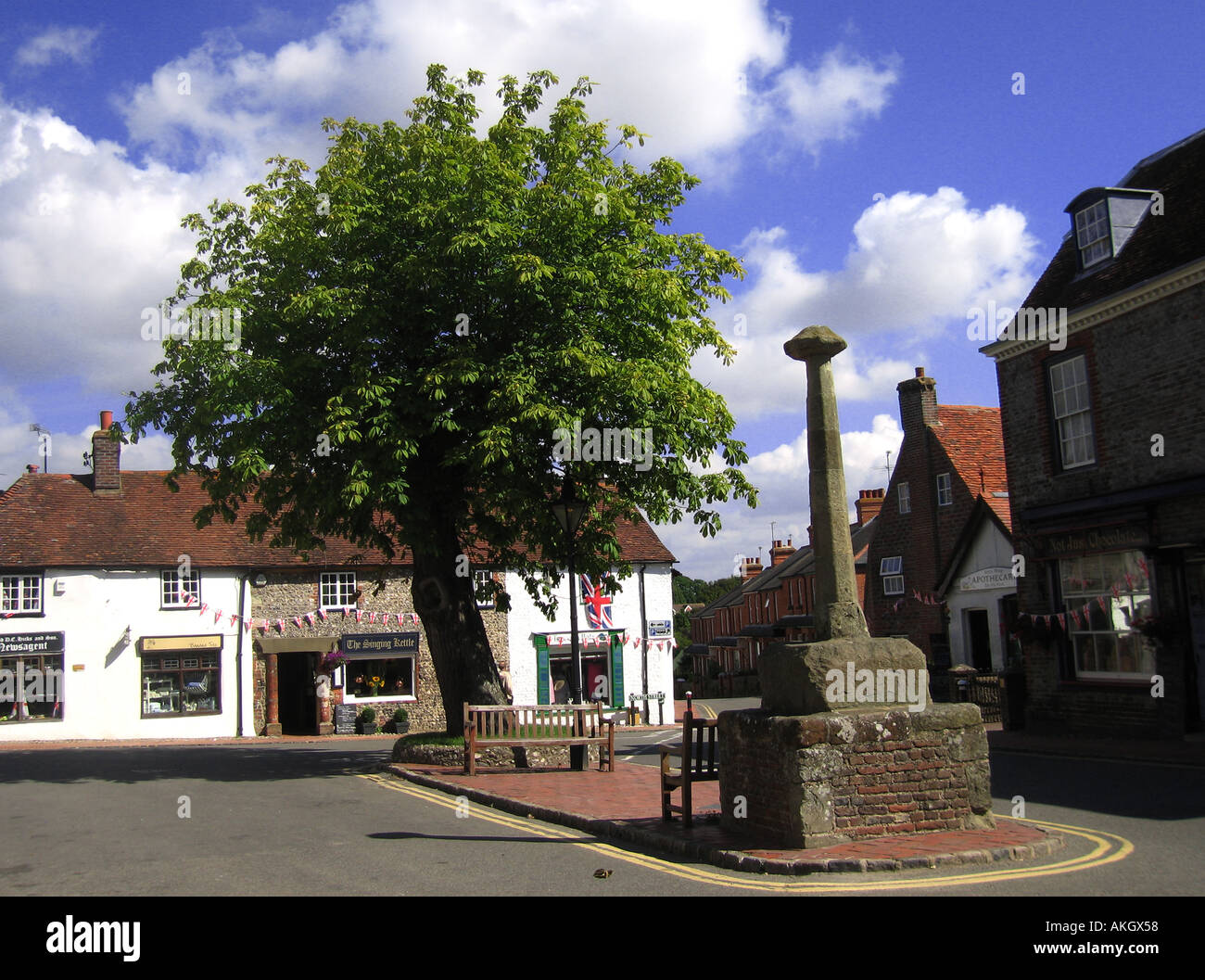 Waterloo Square Dorf der Touristenort Sussex england Stockfoto