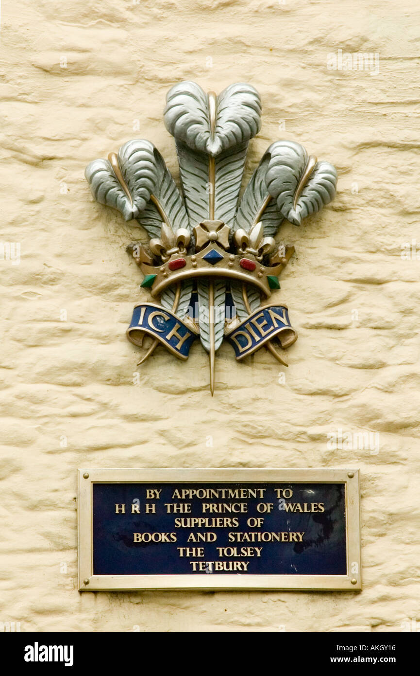 Wappen des Prinzen von Wales Stockfoto