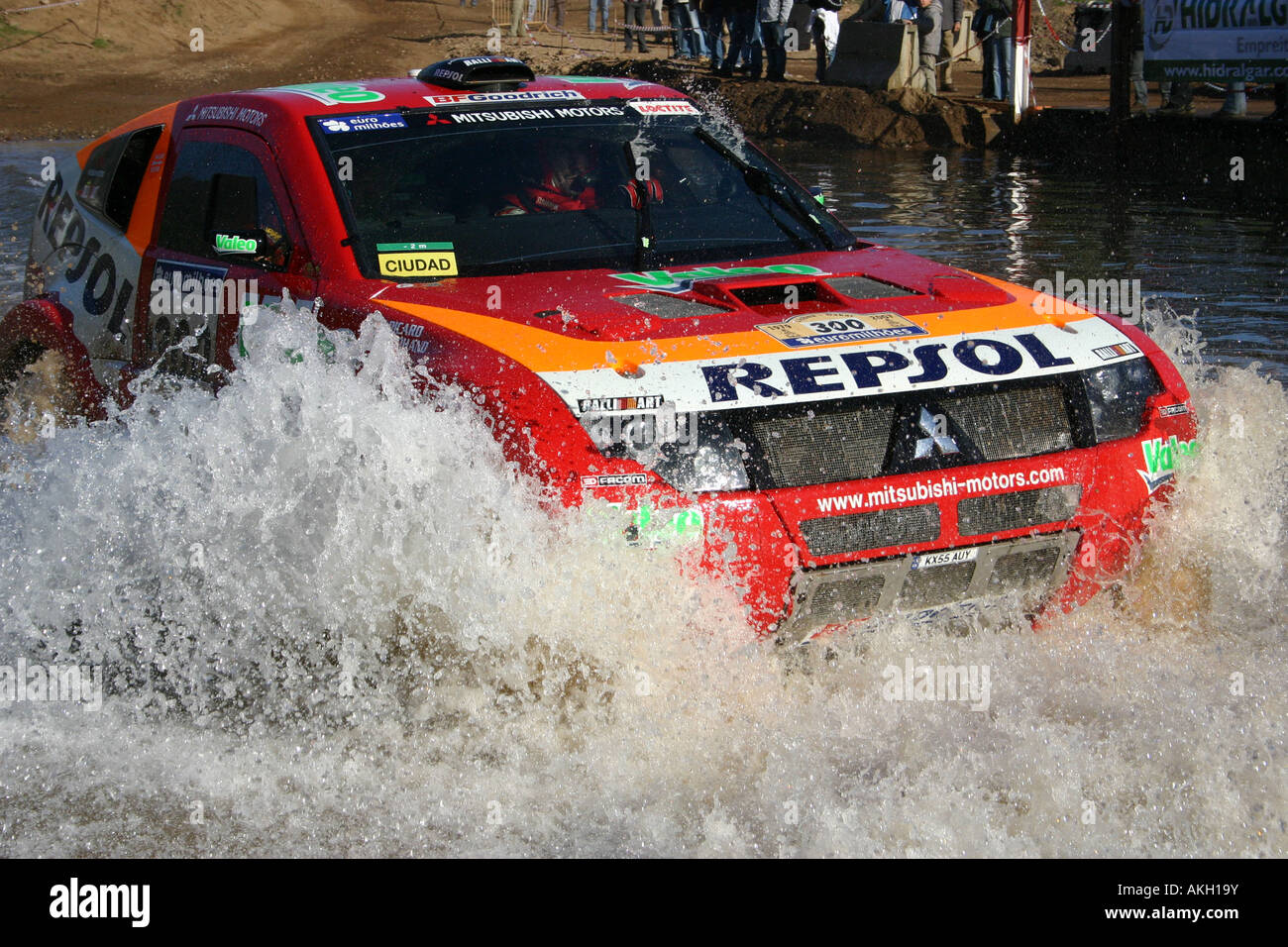 Luc Alphand in seinem Mitsubishi Pajero Evo in Phase 2 in Dakar 2007 Stockfoto