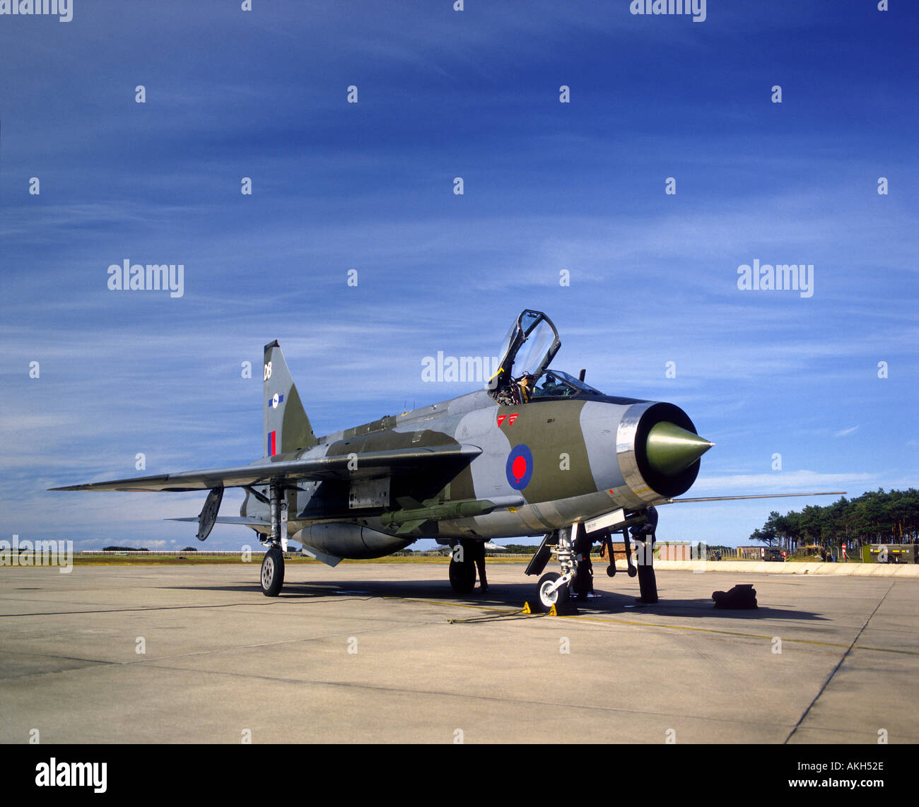 English Electric Lightning BAC basierend auf RAF Leuchars Fife.   GAVM 2033-70 Stockfoto