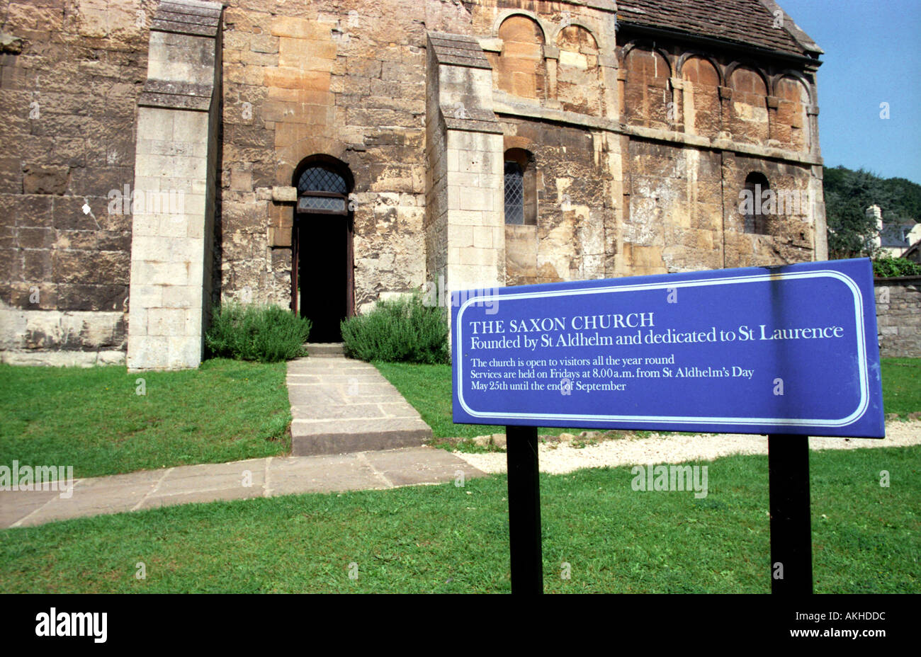 Die sächsischen Kirche St. Laurence in Bradford on Avon Wiltshire Stockfoto