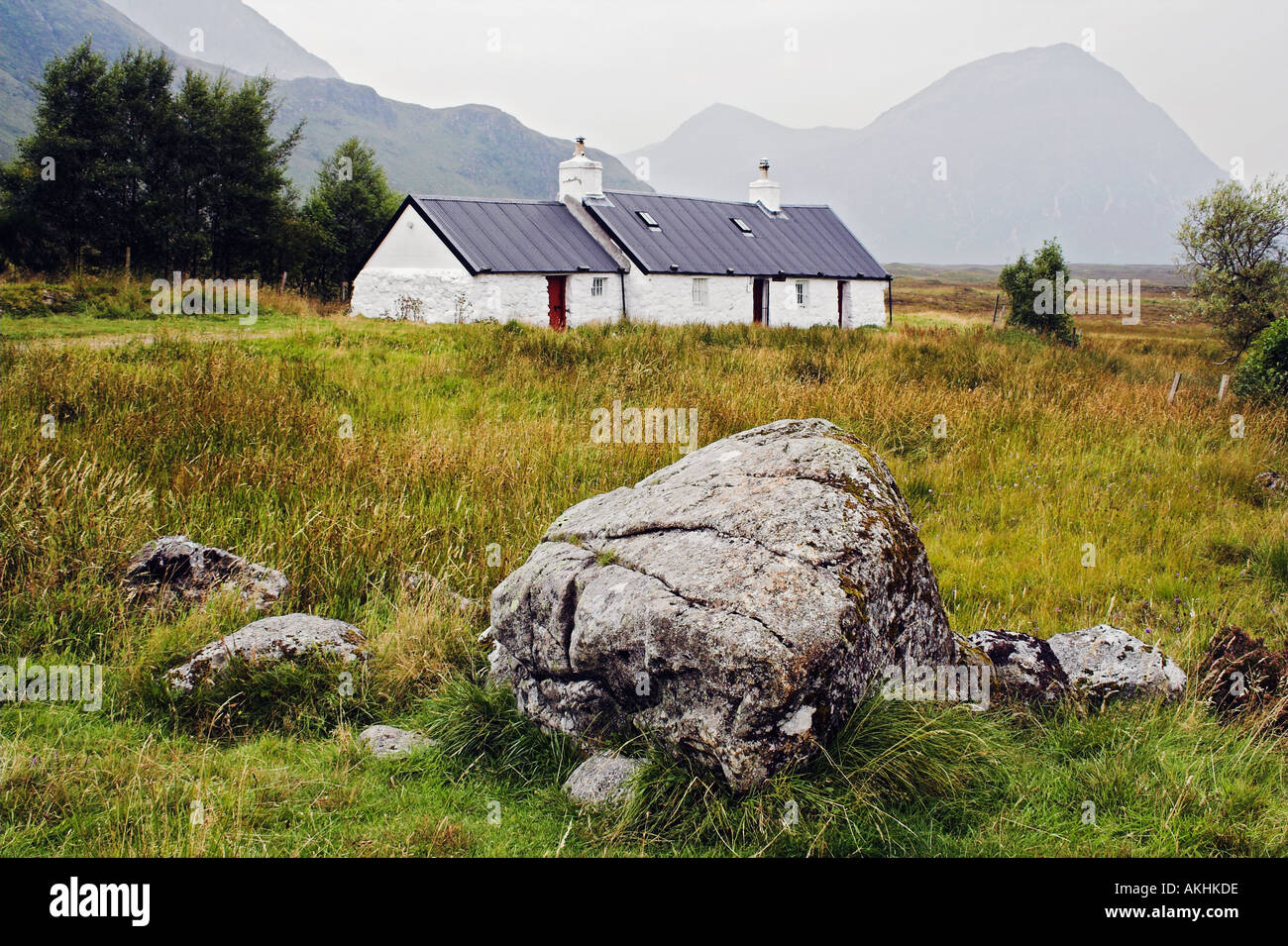 Black Rock Land Rannoch Moor Schottland Stockfoto