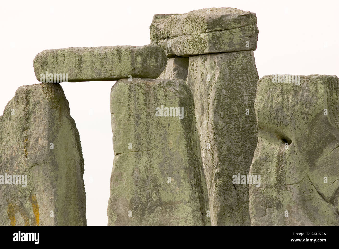 Detail der Stonehenge Wiltshire UK der prähistorischen Stein Kreis Stockfoto