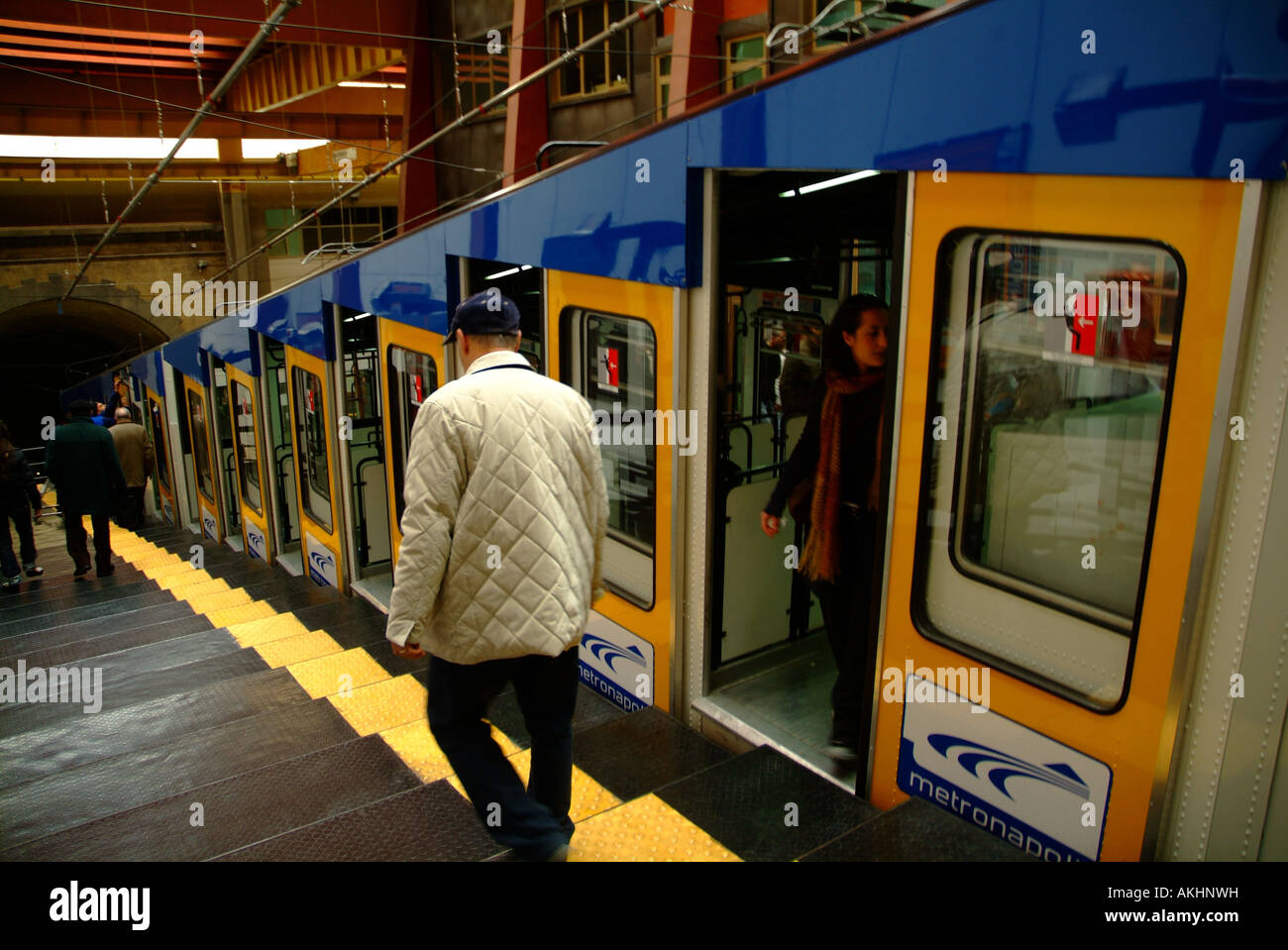 Standseilbahn Funicolare di Montesanto, Neapel, Kampanien, Italien Stockfoto