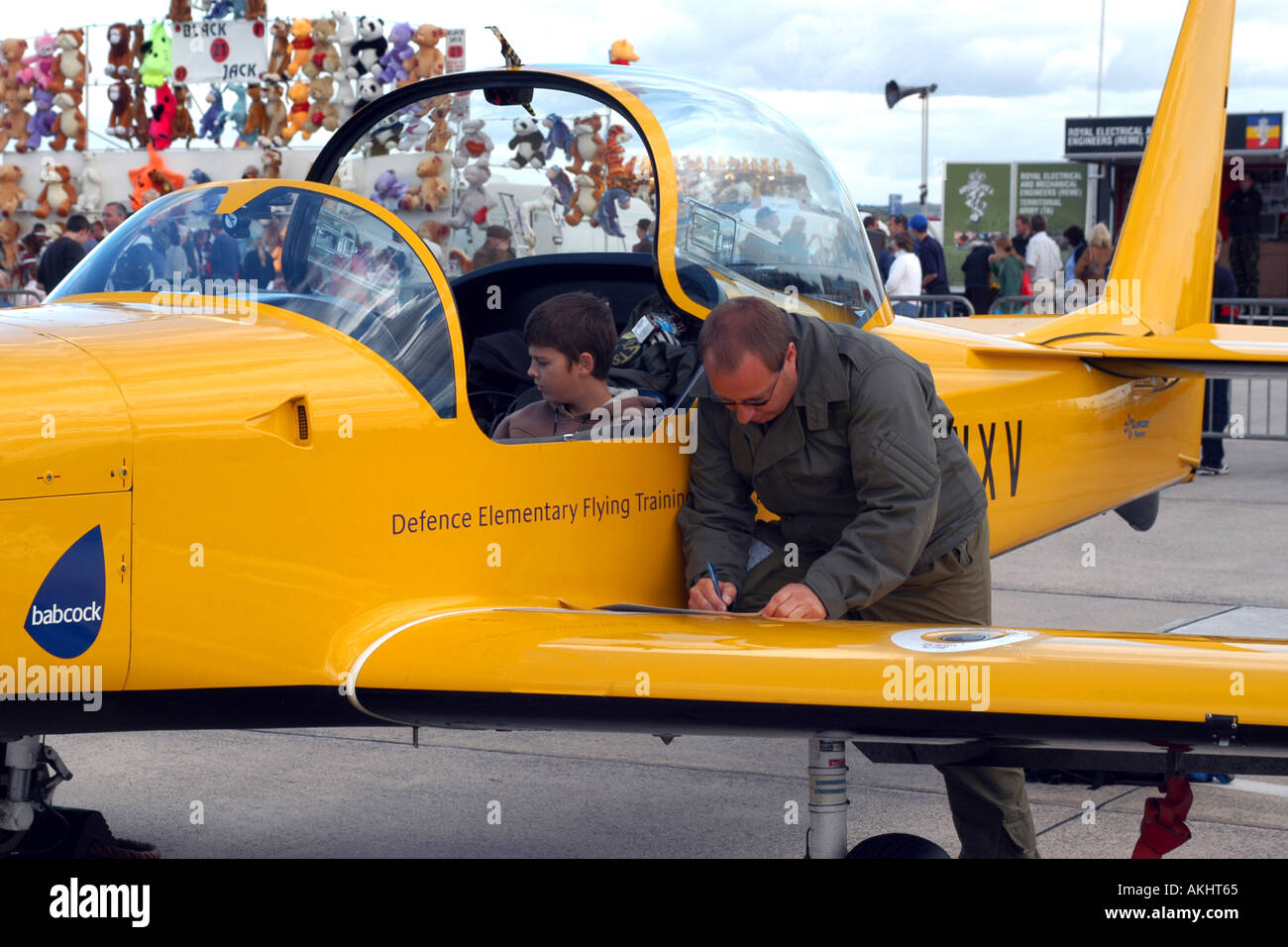 Babcock-Weiterbildung-Flugzeug der RAF. Stockfoto