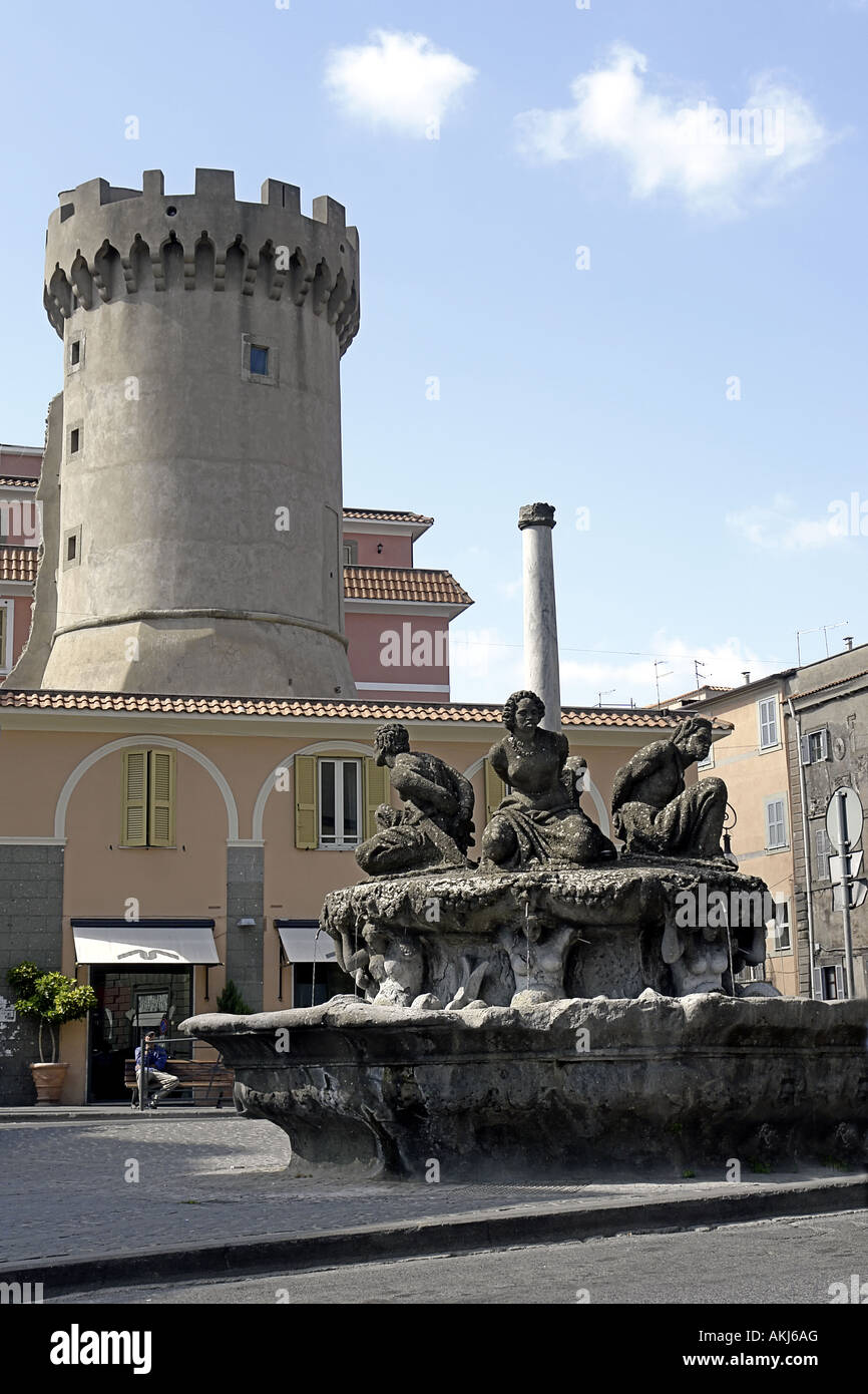 Moor Gefangenen Moor Brunnen oder Fontana dei Mori in Marino Lazio Italien Stockfoto
