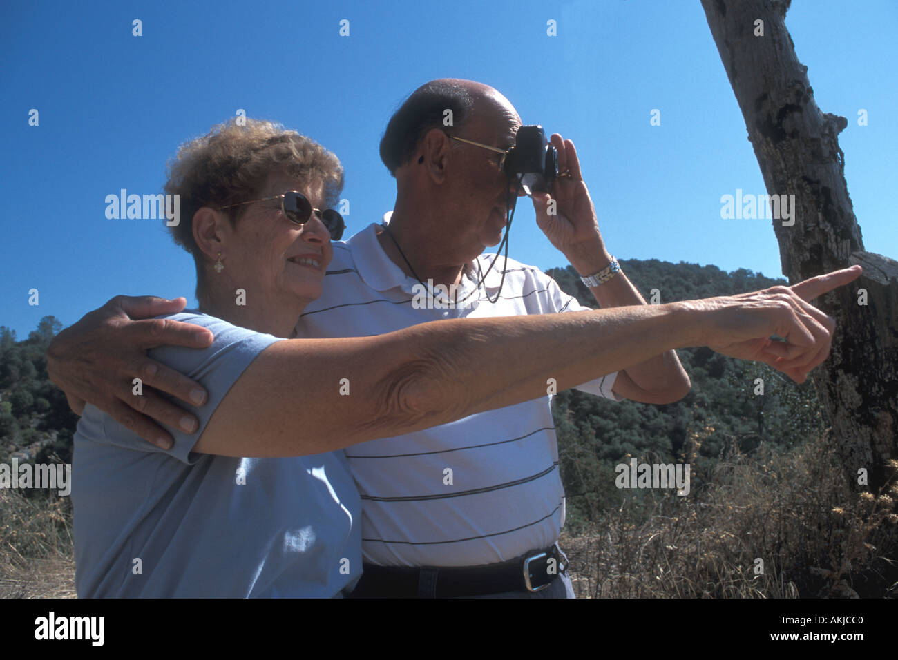 Älteres Paar im Urlaub Stockfoto