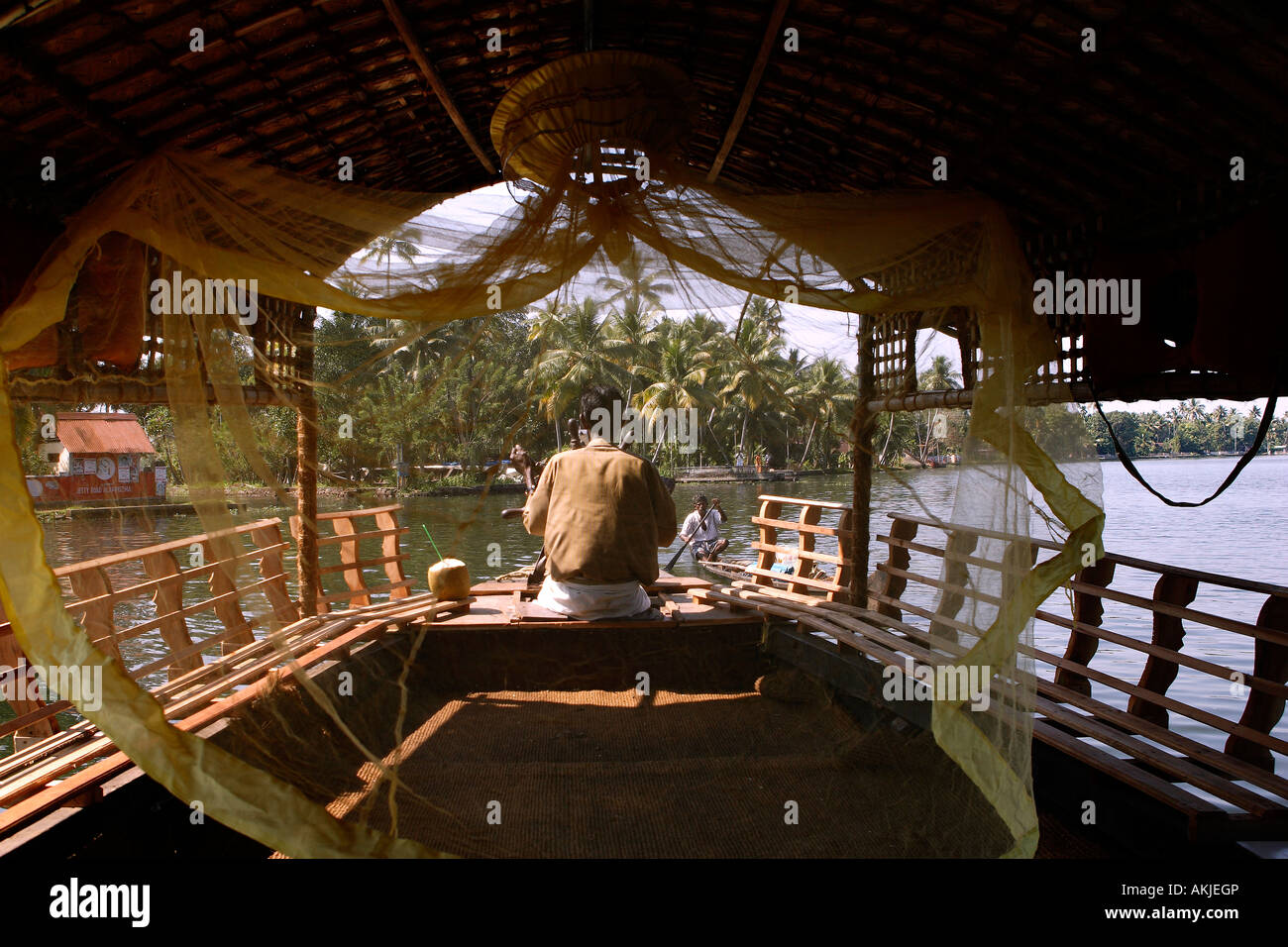 Indien, Kerala, Allepey, Backwaters Stockfoto