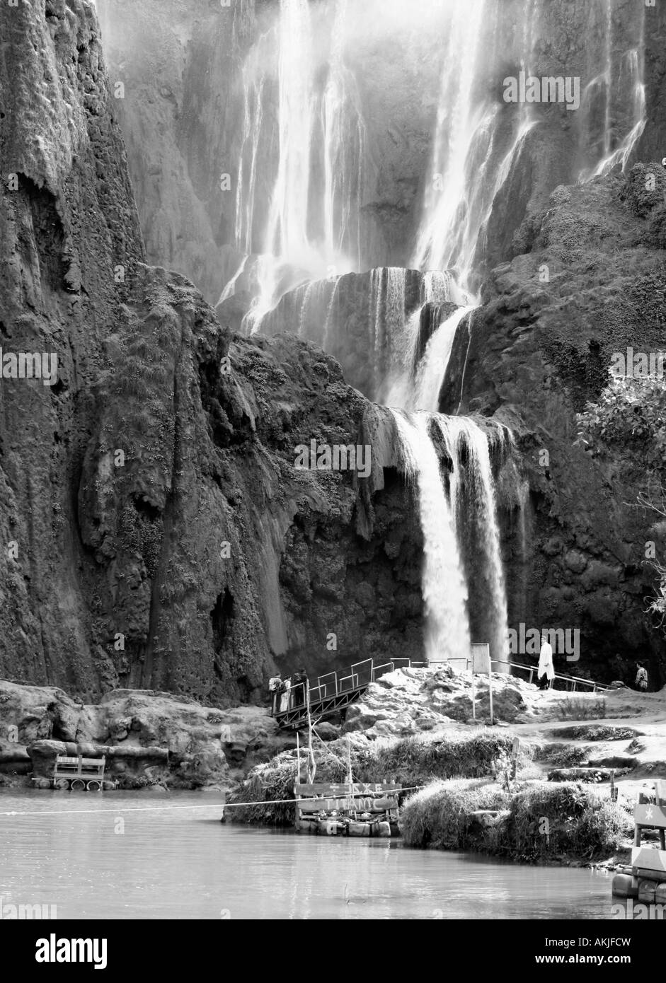 Marokkanische Wasserfall Kaskaden D'Ouzoud, Marokko, Nordwest-Afrika Stockfoto