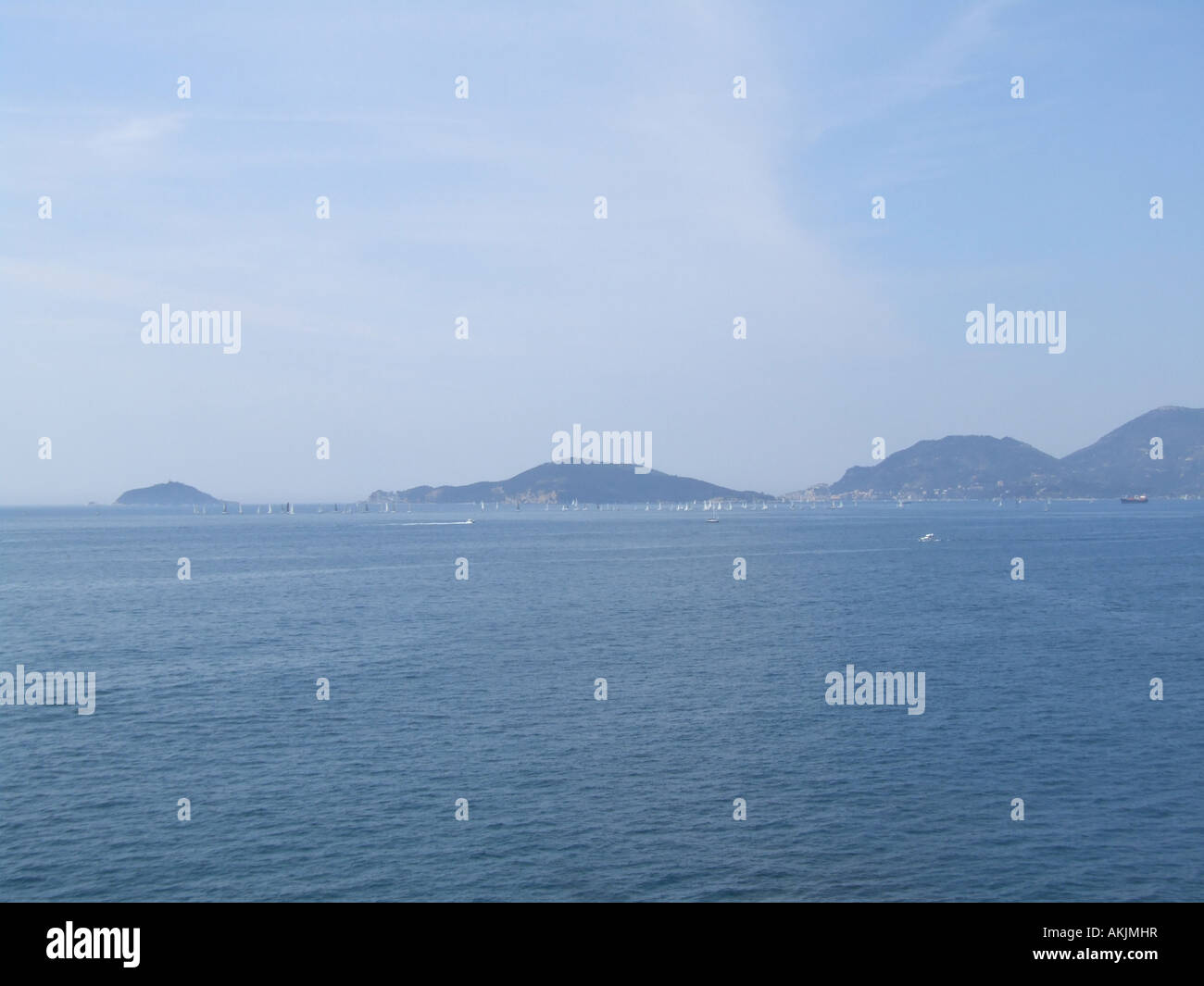 Von links: Tino Insel, Insel Palmaria und Portovenere, Ligurien, Italien Stockfoto