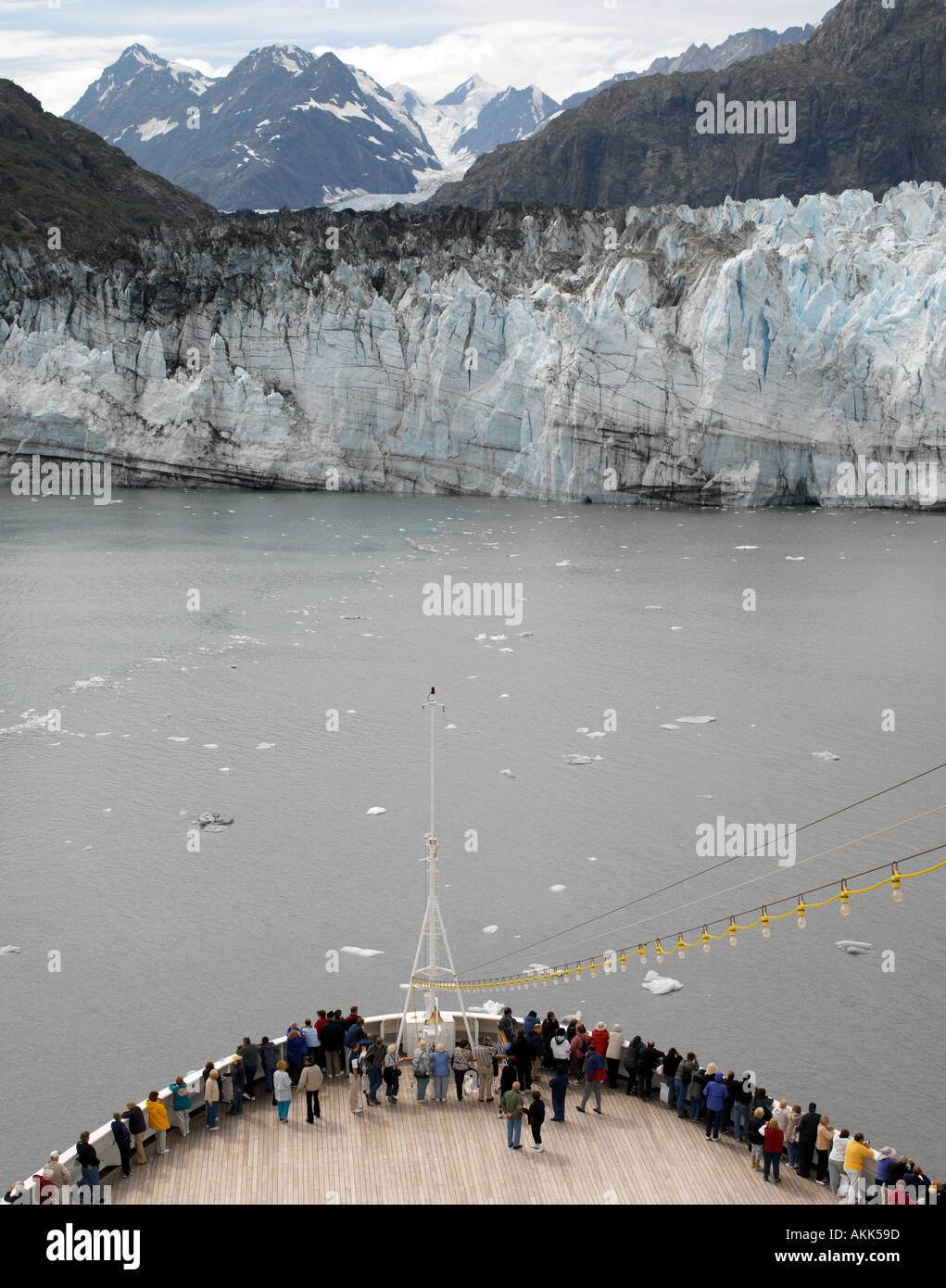 Margerie Gletscher im Glacier-Bay in Alaska Glacier National Park gesehen von einem Kreuzfahrtschiff Stockfoto