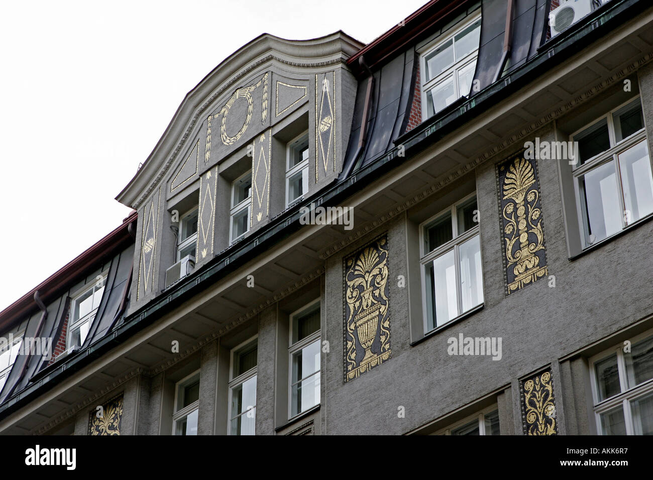 Der von dem Architekten Wilhelm Bockslaff, zentrale einer Bank, Neoklassizismus, Jugendstil Architektur, Riga, Lettland konzipiert Stockfoto