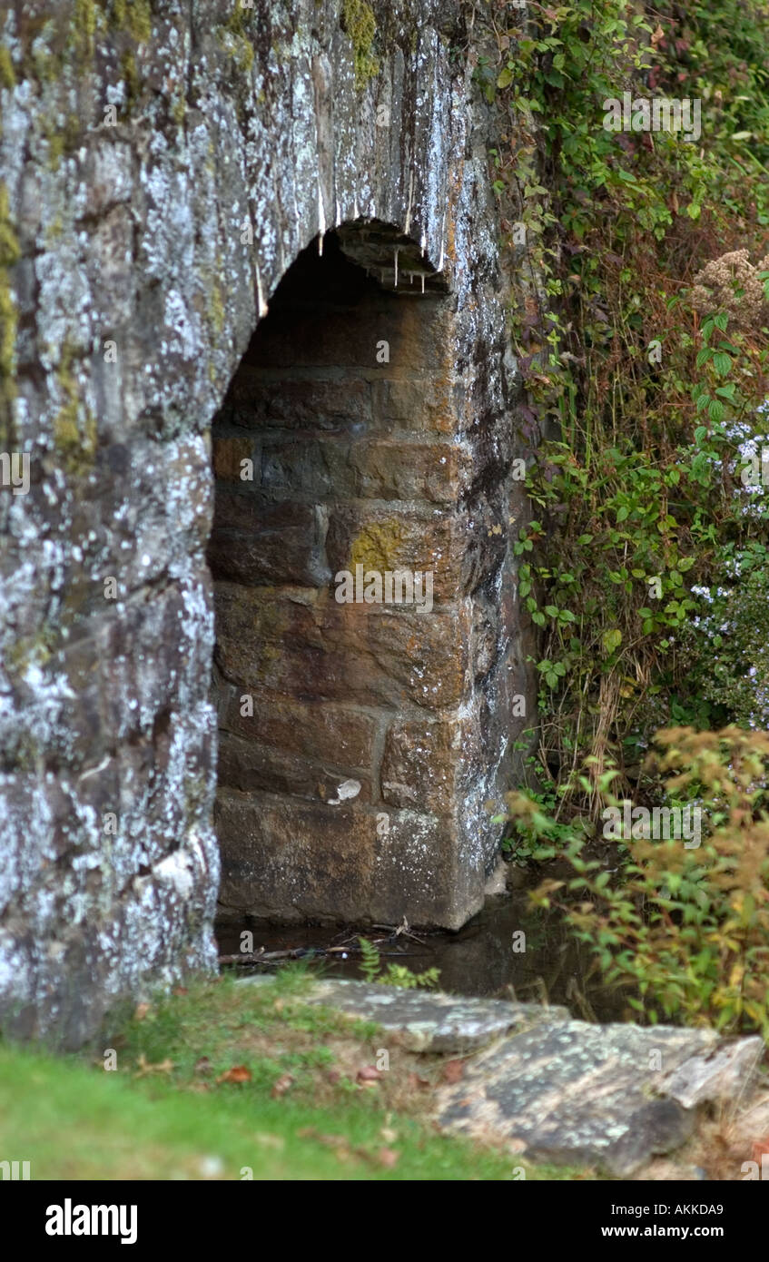 Steinerne Brücke Detail in der Nähe von Mabry Mill auf den Blue Ridge Parkway VA USA Stockfoto