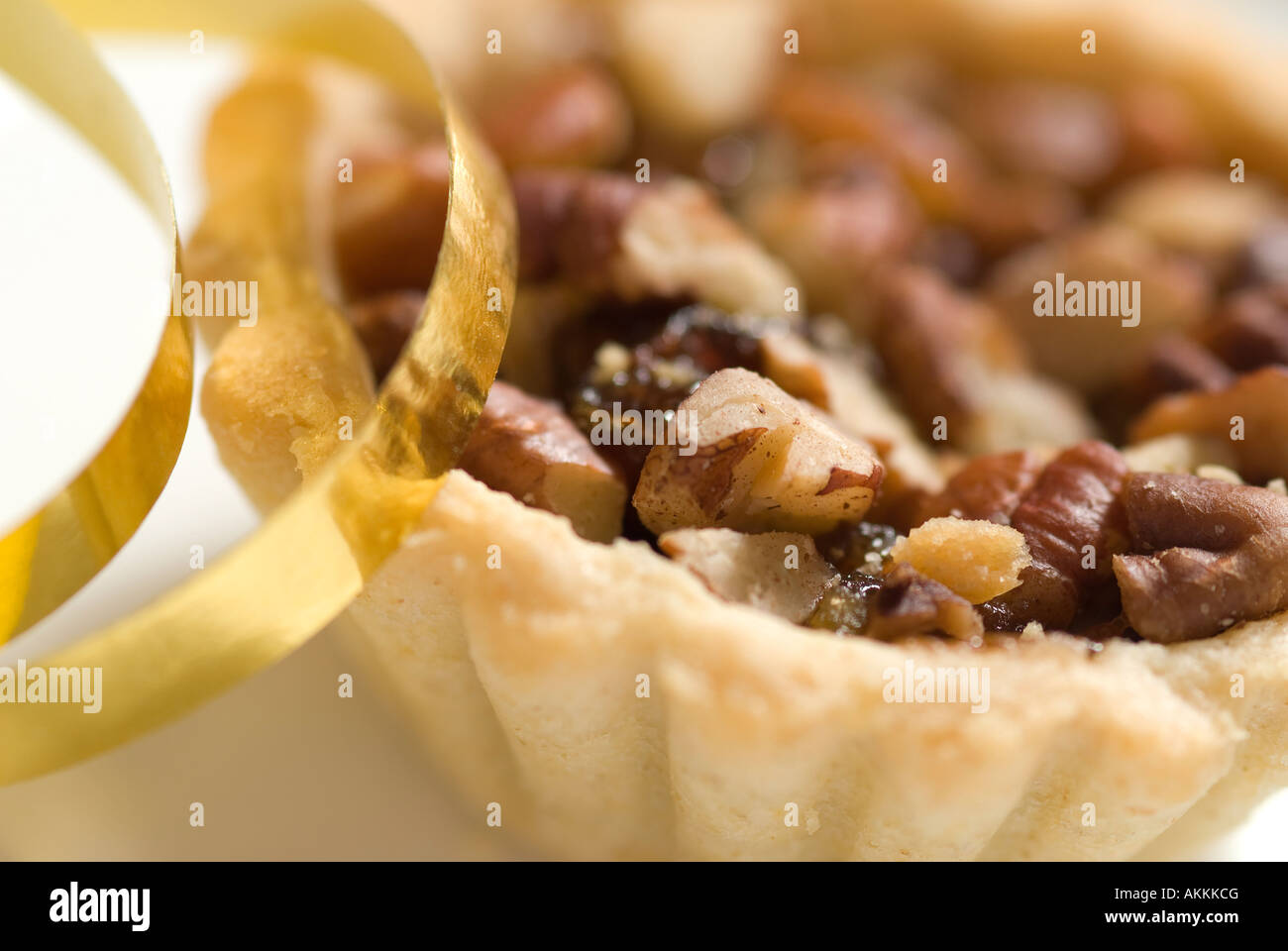 Walnuss und Paranuss-Tarte Stockfoto