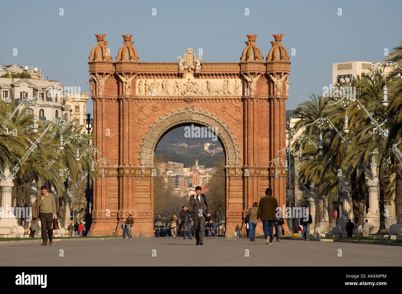 Arc de Triomf, Barcelona Stockfoto