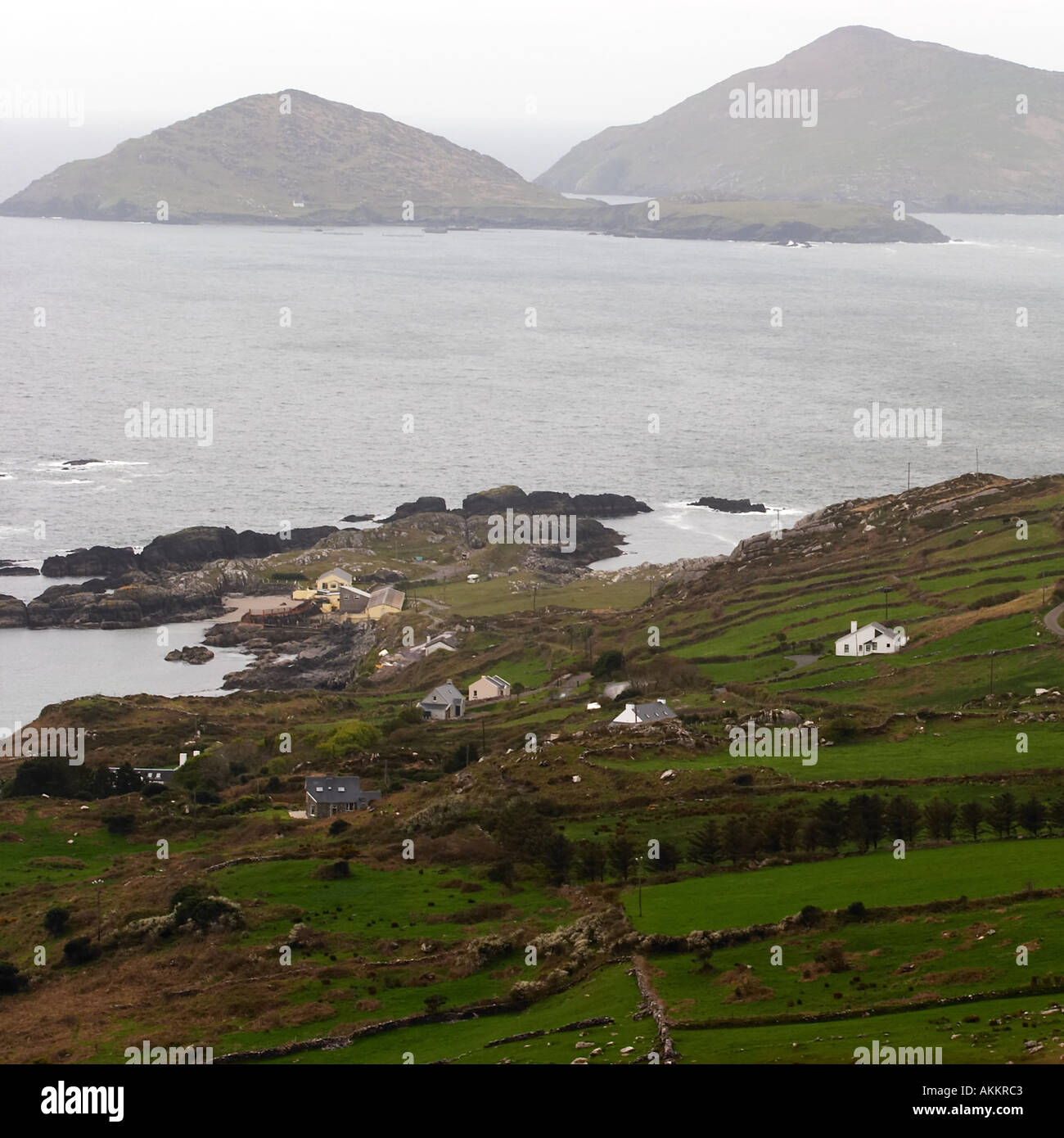 Blick auf die Insel der Ring of Kerry, County Kerry, Irland Stockfoto