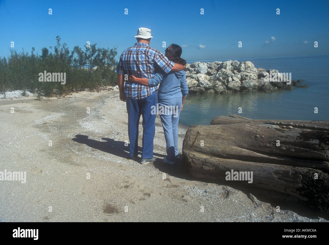 Fuß am Strand Stockfoto