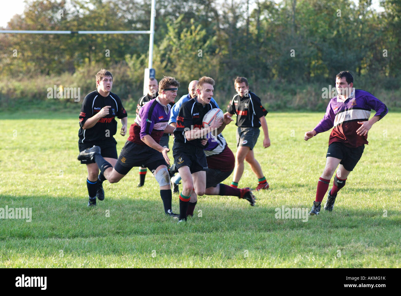 Rugby Union auf Vereinsebene, Warwick, Warwickshire, England, UK Stockfoto