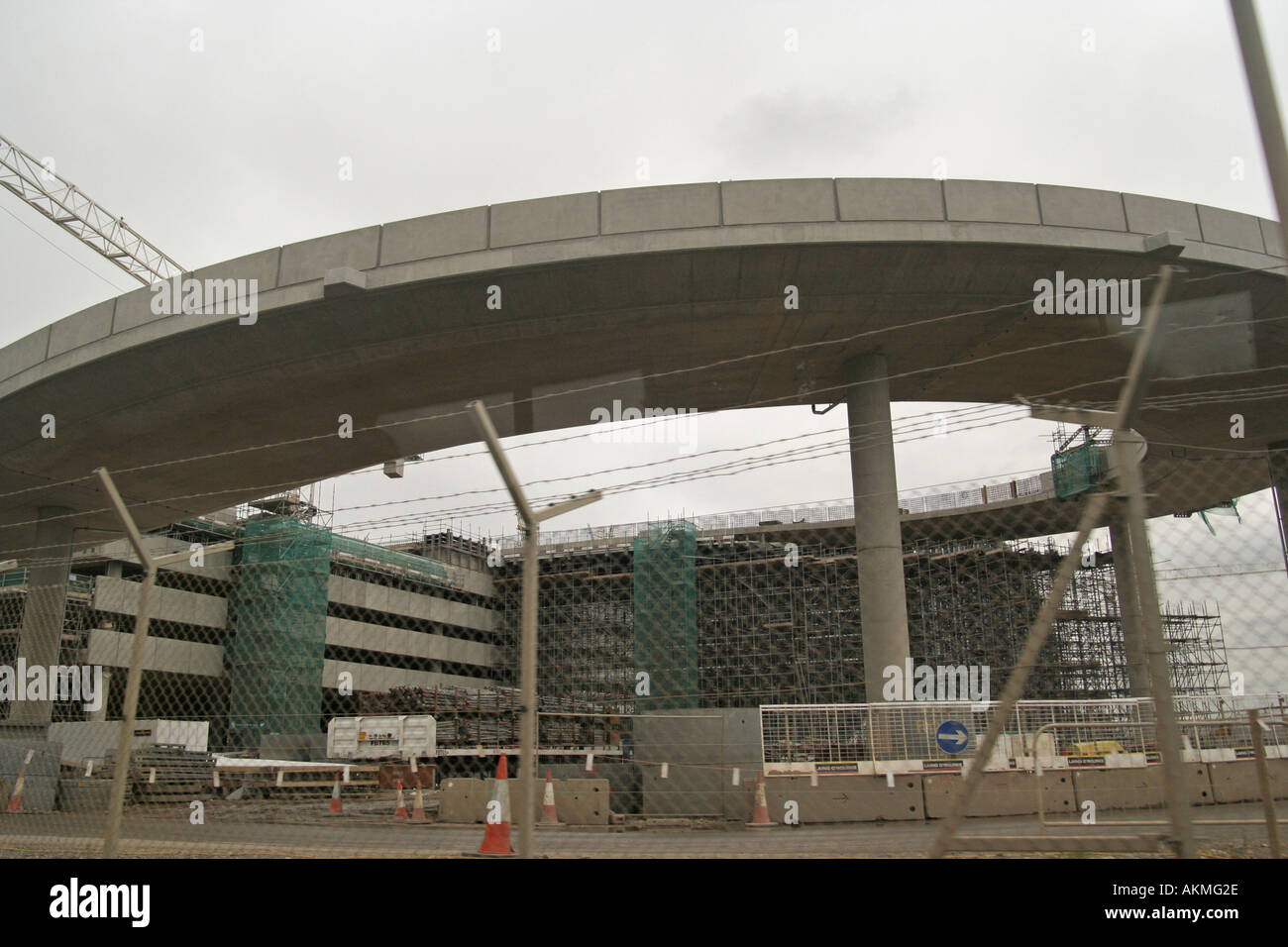Bau des Terminal 5 am Flughafen Heathrow in London UK Stockfoto