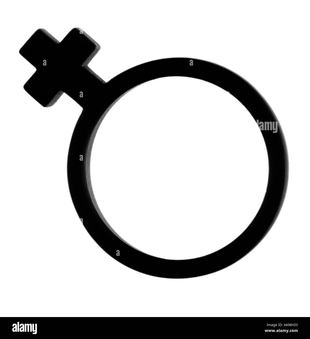 weibliches Geschlecht Zeichen Mädchen Frau Dame weiblichen Symbol Silhouette Feminismus Stockfoto