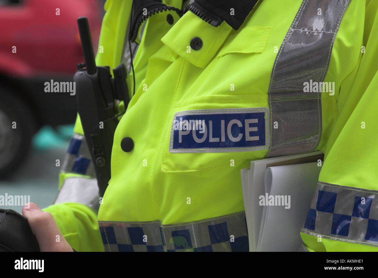 Polizist in einer Stadt Stockfoto