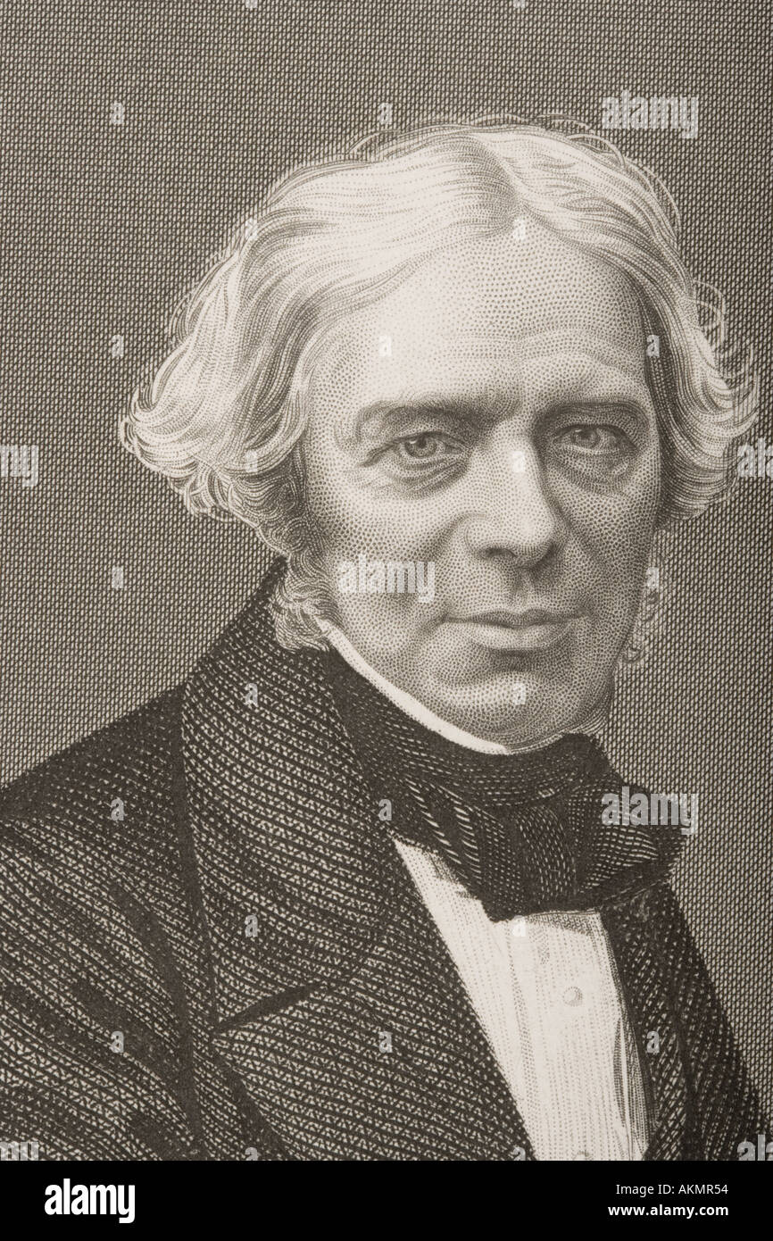 Michael Faraday, 1791 - 1867. Britische Wissenschaftler. Stockfoto