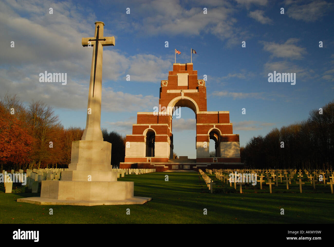Thiepval-Denkmal, Somme Weltkrieg ein Schlachtfeld, Frankreich Stockfoto