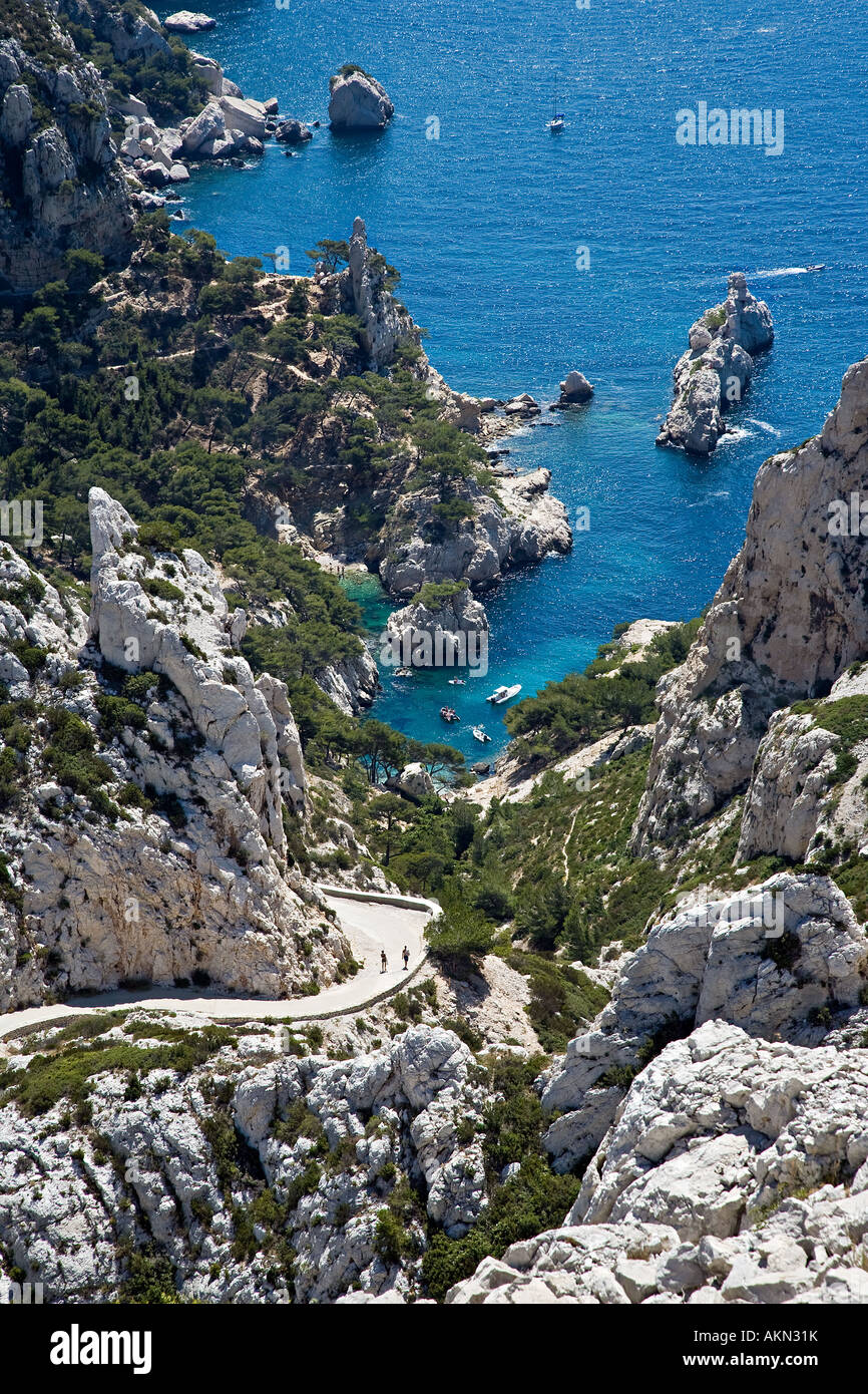 Calanques bei Marseille, Sugiton. Provence, Frankreich. Stockfoto