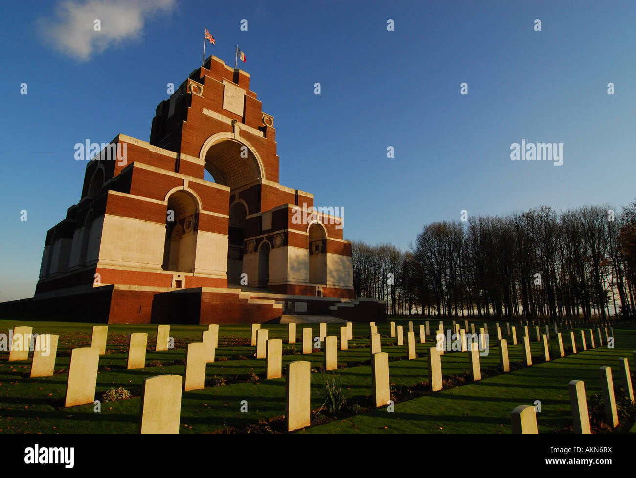 Thiepval-Denkmal, Somme Weltkrieg ein Schlachtfeld, Frankreich Stockfoto