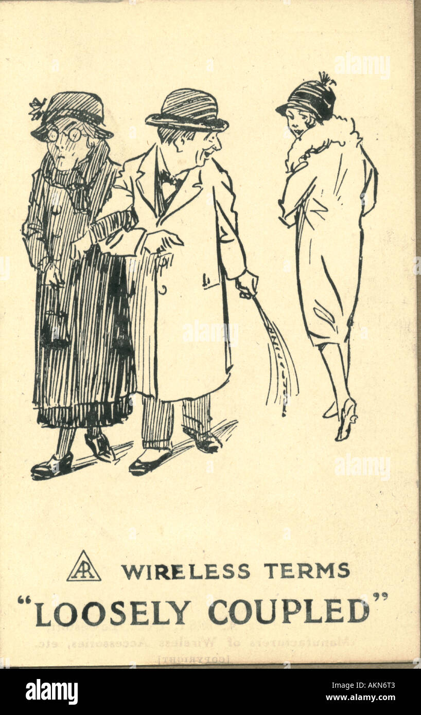 Werbung Ansichtskarte für A Rist Ltd., Wireless Zubehör, Lowestoft, [Suffolk] ca. 1920 Stockfoto