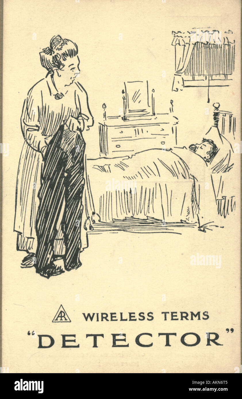 Werbung Ansichtskarte für A Rist Ltd., Wireless Zubehör, Lowestoft, [Suffolk] ca. 1920 Stockfoto