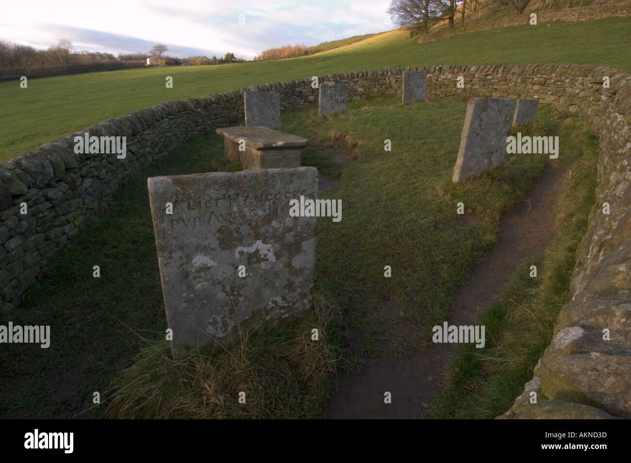 Hancocke Gräber Eyam Derbyshire UK Stockfoto