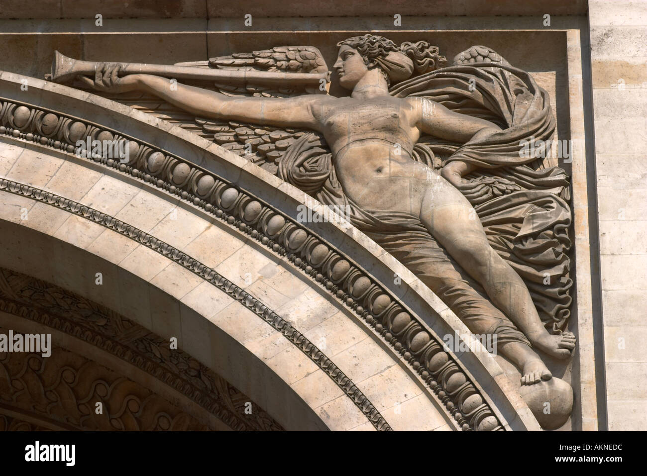 Arc de Triomphe detail Paris Frankreich Stockfoto
