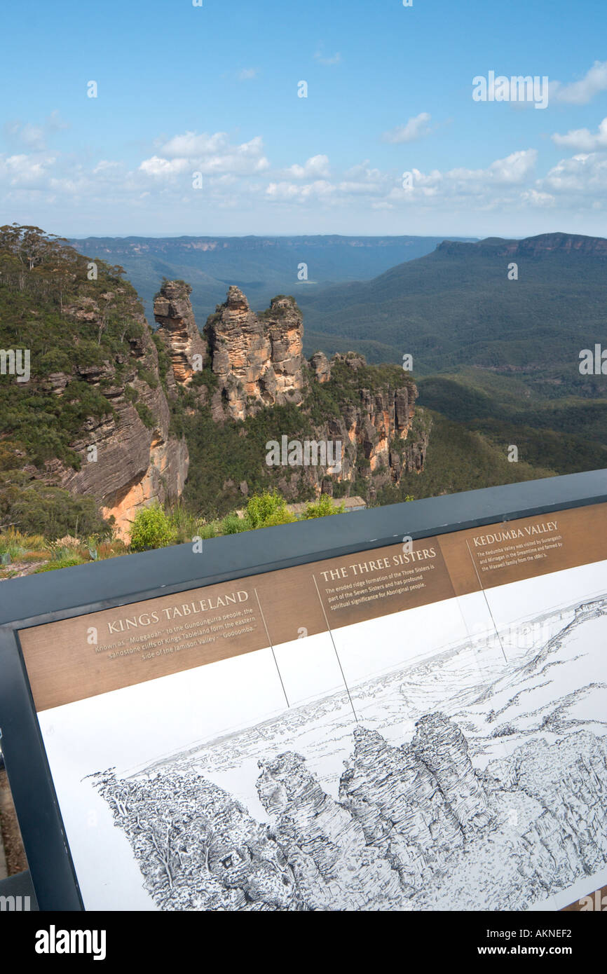 Die drei Schwestern vom Echo Point, Blue Mountains, New South Wales, Australien Stockfoto