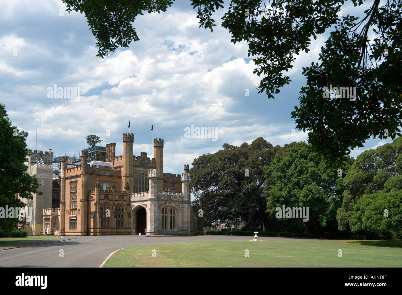 Old Government House, Royal Botanic Gardens, Sydney, New South Wales, Australien Stockfoto