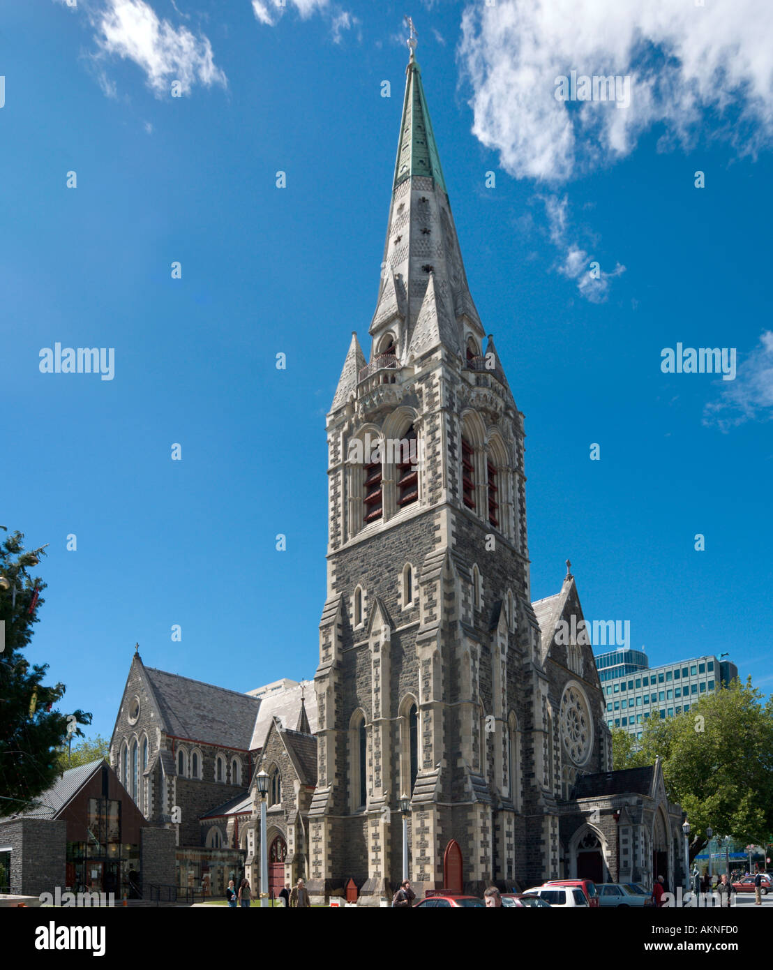 Christchurch Cathedral, Christchurch, South Island, Neuseeland. Das Bild, das vor dem Erdbeben 2011 aufgenommen wurde. Stockfoto