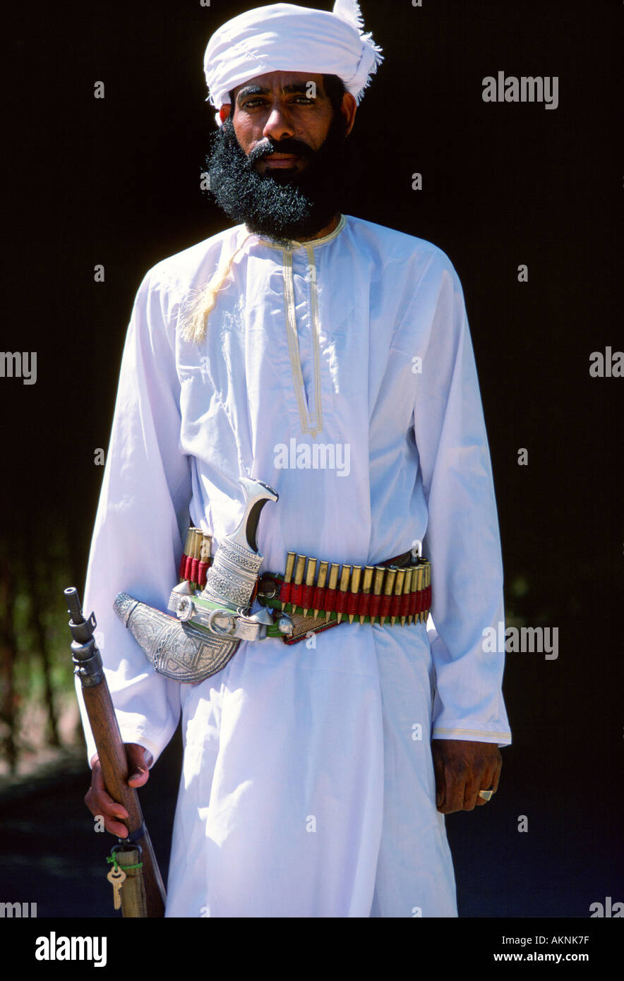 Guard Nizwa Oman Stockfoto