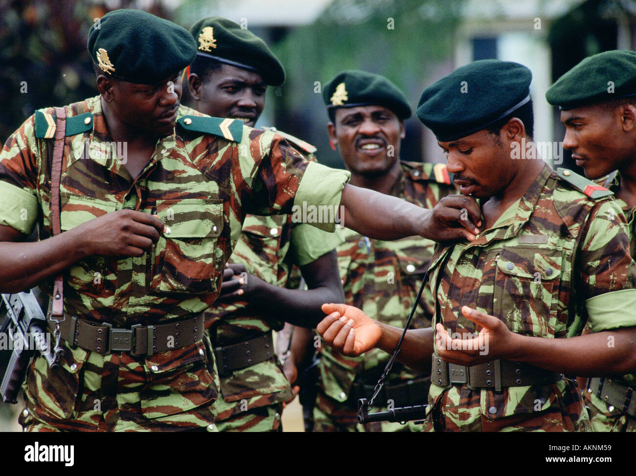 Soldaten Kamerun Afrika Stockfoto