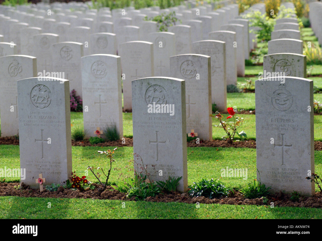 Britische Weltkrieg Gräber Commonwealth Krieg Friedhof Nord-Frankreich Stockfoto